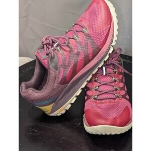 Merrell Antora 2 Shoes Womens 9.5 Red Fuchsia Running Trail Athletic Sneakers